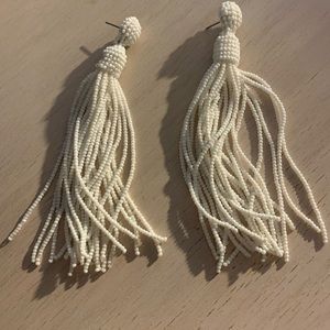 American Eagle White Tassel Earrings